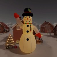 VidaXL Sneeuwpop met LED\'s opblaasbaar 1000