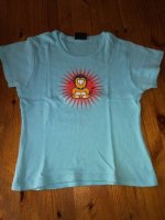 Lichtblauw T-shirt meisje 10 12 jaar
