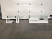 (256) Meerdere nieuwe salontafels blinkend wit