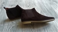 Donkerbruine Chelsea Boots in Daim /