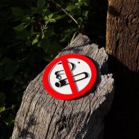Niet roken teken , muurbord