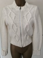 Chique Roomwitte Cardigan in Lamswol -