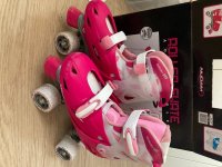 NIJDAM kinder rolschaatsen skates roze-wit maat