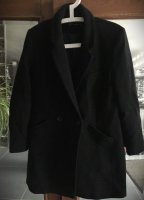 Zara mantel zwart maat Large