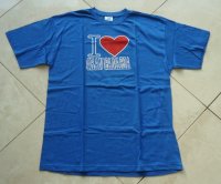 Nieuw blauw T-shirt met print I