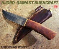 Damast Bushcraft mes 
