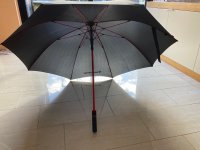 FARE grote automatische paraplu - donkergrijs/rood