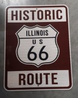 Historic Route 66 illionois street sign