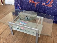 Te koop – moderne glazen salontafel