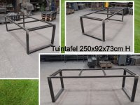 Tuintafel - NIEUW tafelonderstel 250x92x73cm H