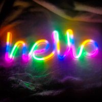 Neon led \'hello kleur\' Usb of
