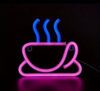 Neon led \'Coffee cup; Usb of
