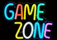 Neon led \'Game Zone\' op plexiglas