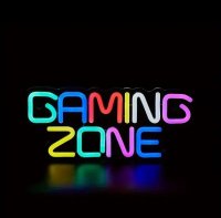 Neon led \'Gaming Zone\' op plexiglas