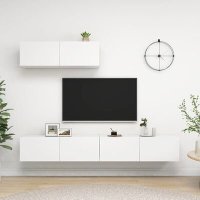 VidaXL Tv-meubelen 3 st spaanplaat wit3078703