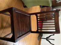Eetkamertafel met 6 stoelen-koloniaal hout