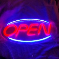 Neon verlichting led \'Open\' op plexiglas