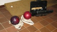 Bowlingballen met koffer