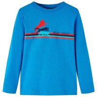 Kindershirt met lange mouwen 140 kobaltblauw13303