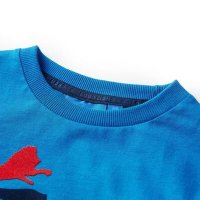 Kindershirt met lange mouwen 128 kobaltblauw13302