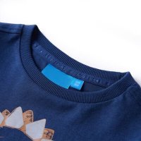 Kindershirt met lange mouwen 140 marineblauw12863
