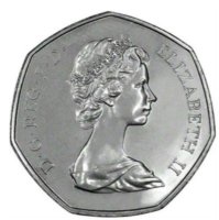 1973 UK Coin 50p Proof European