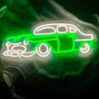 Neon LED \'Auto\' met kleurintensiteit schakelaar