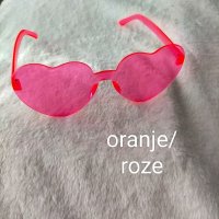 Hartjes bril oranje/roze €3,50 2 voor