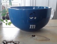 M&M schaal kom schaaltje kommetje blauw