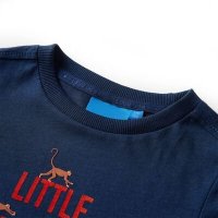 Kindershirt met lange mouwen 140 marineblauw13038