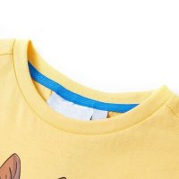 Kindershirt met korte mouwen 128 geel11882