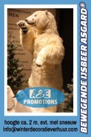 Verhuur bewegende ijsbeer beerschot info@winterdecoratieverhuur.com