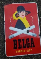 Belga van der Elst emaillen reclame