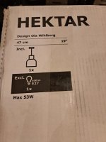 HEKTAR Ikea Hanglampen 47cm - 2st