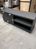 Metallo tv-dressoir zwart + metaal (nieuw,