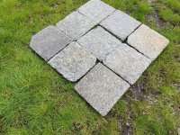 Graniet natuursteen 40x40x7-8 cm 300m2 ruw/glad