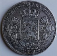 Belgische munt Leopold 1 2,5 francs