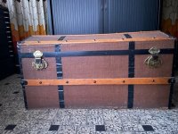 Antieke hutkoffer  reiskoffer 
